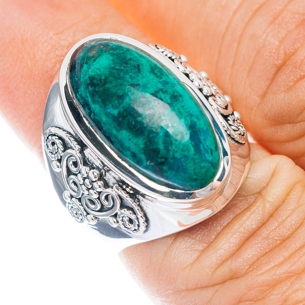 Exclusive Chrysocolla Ring Size 6.75 (.925 Sterling Silver)
