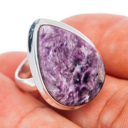 Premium Charoite Ring Size 7 (.925 Sterling Silver)