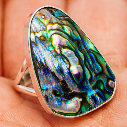 Premium Abalone Ring Size 8.25 (.925 Sterling Silver)