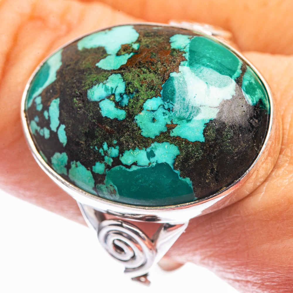 Tibetan Turquoise Ring Size 10.25 (925 Sterling Silver) R141945