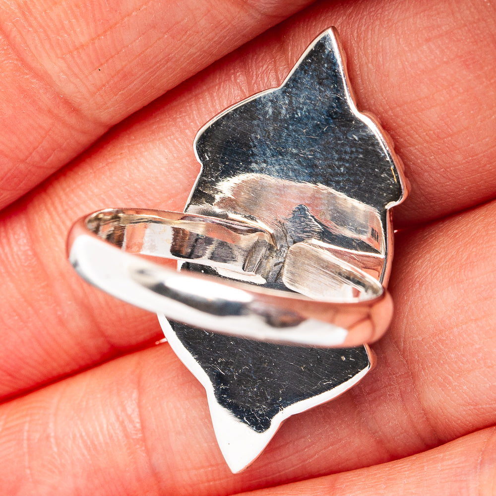 Southwestern Style Mosaic Opal Ring Size 8 Adjustable (.925 Sterling Silver)