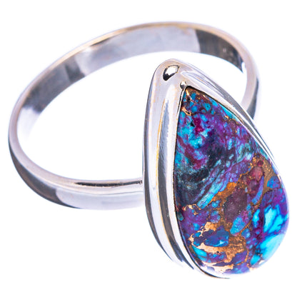 Purple Copper Turquoise Ring Size 9.75 (.925 Sterling Silver)