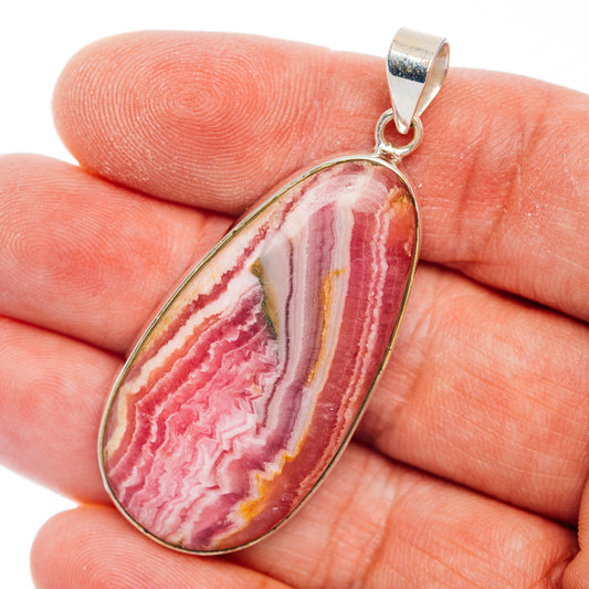 Premium Rhodochrosite Pendant 2 1/8" (.925 Sterling Silver)