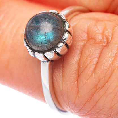 Labradorite Dainty Ring Size 6 (925 Sterling Silver) R145826