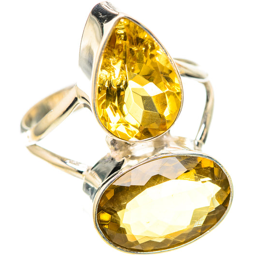 Large Faceted Citrine Ring Size 11.5 (925 Sterling Silver) RING139312