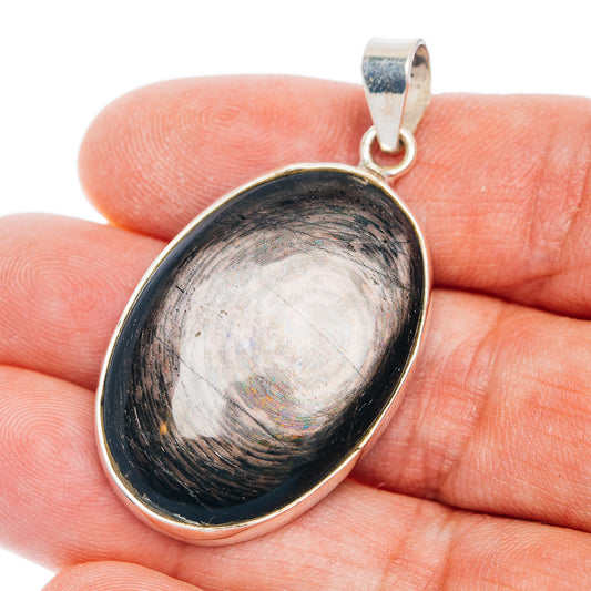 Premium Hypersthene Pendant 1 3/4" (.925 Sterling Silver)