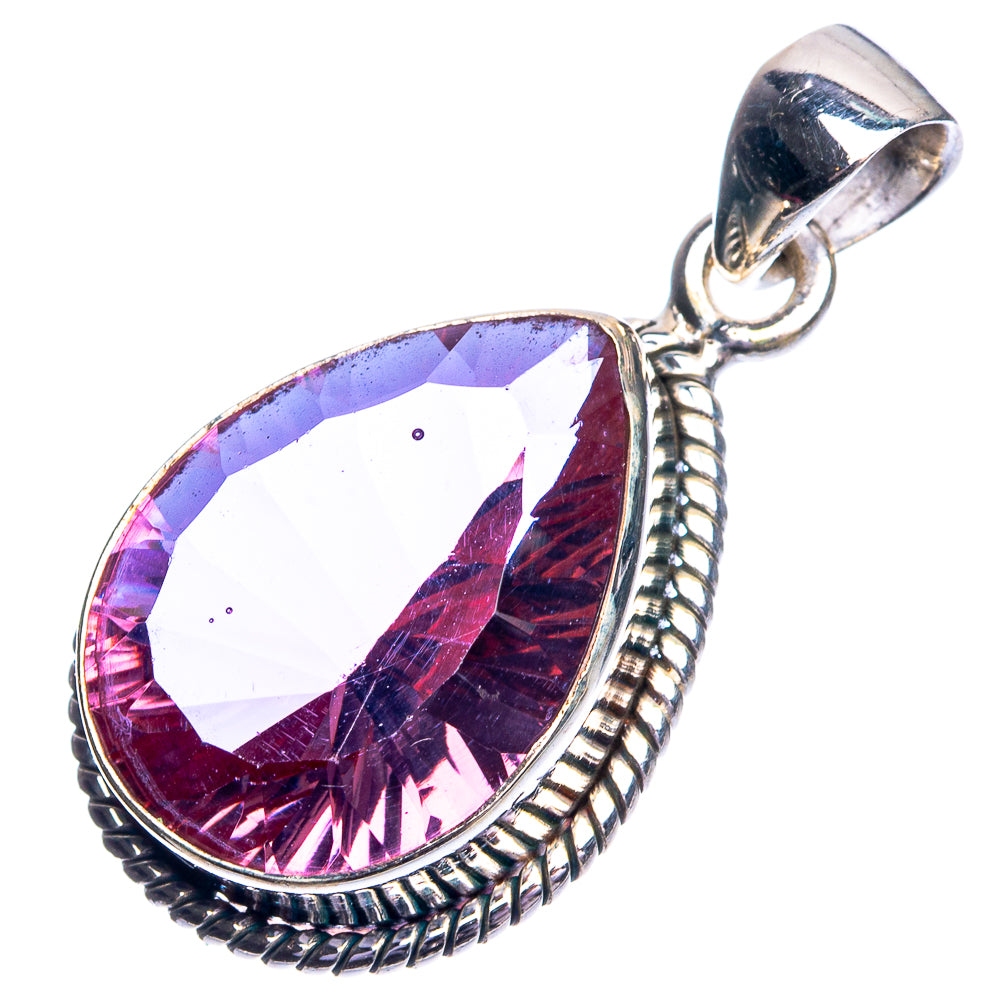 Faceted Color Change Alexandrite (Lab.) Pendant 1 1/4" (925 Sterling Silver) P39160