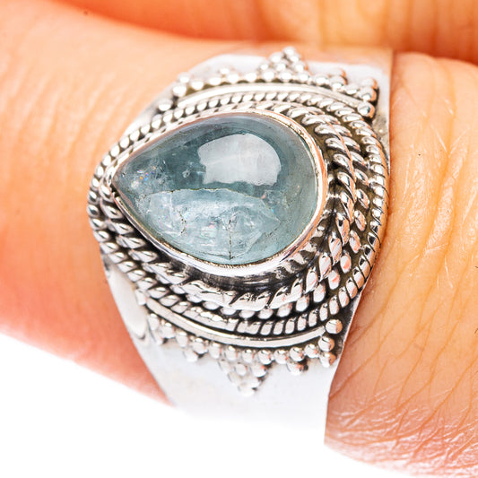 Aquamarine Ring Size 7.5 (925 Sterling Silver) R4004