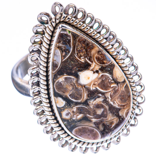Turritella Agate Ring Size 8 (925 Sterling Silver) R1984