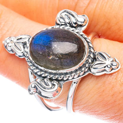 Premium Labradorite Ring Size 8 (925 Sterling Silver) R2628