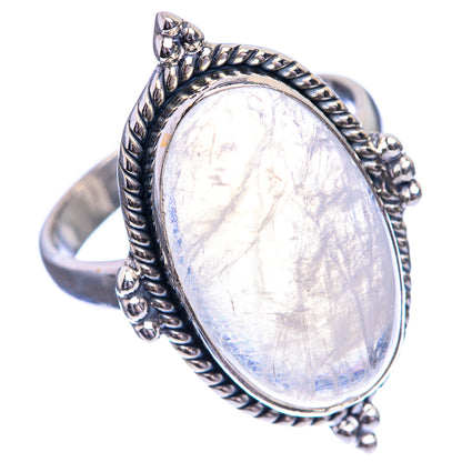 Rainbow Moonstone Ring Size 9 (925 Sterling Silver) R143082