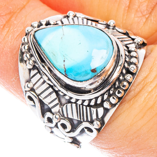 Rare Golden Hills Turquoise Ring Size 7 (925 Sterling Silver) R6662