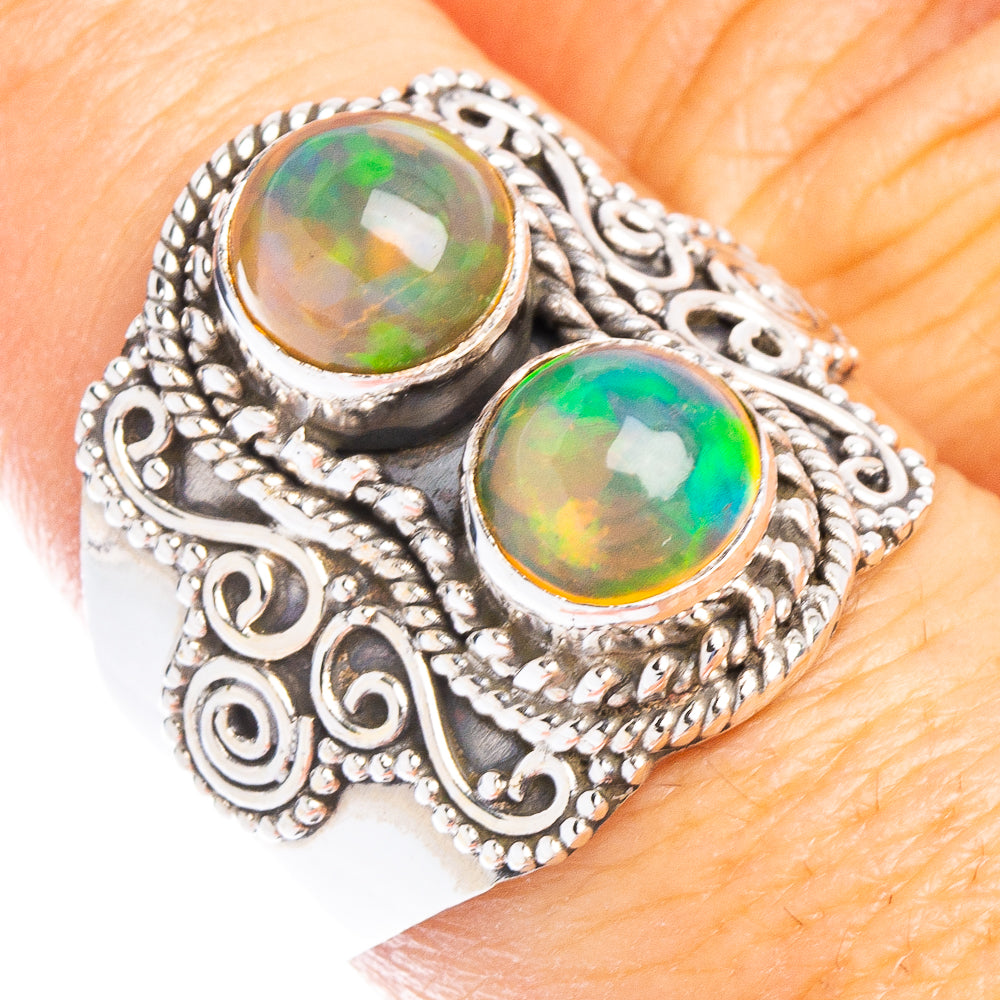 Rare Ethiopian Opal Ring Size 8.25 (925 Sterling Silver) R6725