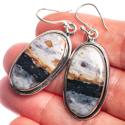 Ocean Jasper Earrings 1 3/4" (925 Sterling Silver) E432982