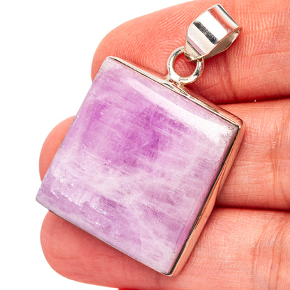 Premium Kunzite Pendant 1 1/2" (.925 Sterling Silver)