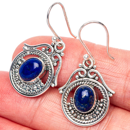 Lapis Lazuli Earrings 1 3/8" (925 Sterling Silver) E433171