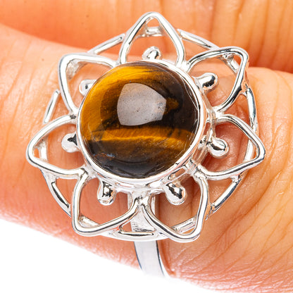 Asc Premium Tiger Eye Ring Size 6.75 (925 Sterling Silver) R3456