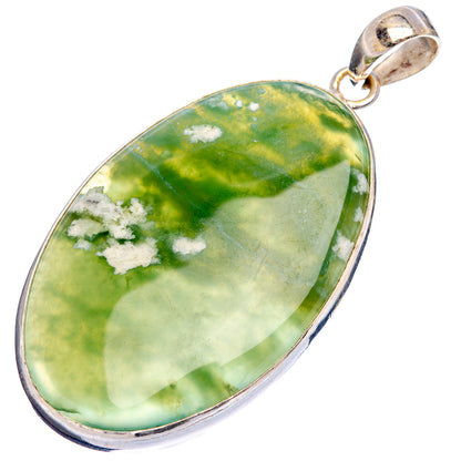 Chrome Chalcedony Pendant 2 1/8" (.925 Sterling Silver)