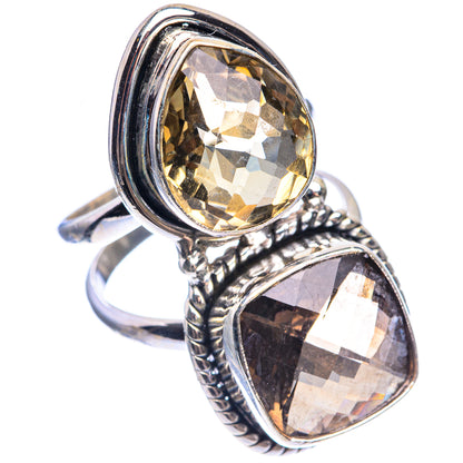 Large Smoky Quartz, Citrine Ring Size 6 (925 Sterling Silver) RING143482