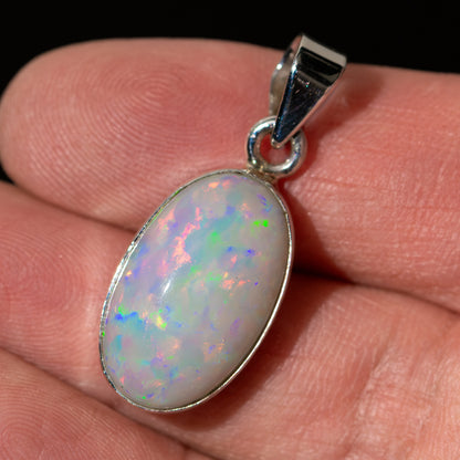 Premium Ethiopian Opal Pendant 1 1/4" (.925 Sterling Silver)