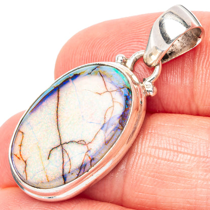 Rare Sterling Opal Pendant 1 3/8" (925 Sterling Silver) P42919