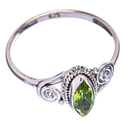 Peridot Dainty Ring Size 7.5 (925 Sterling Silver) R1076