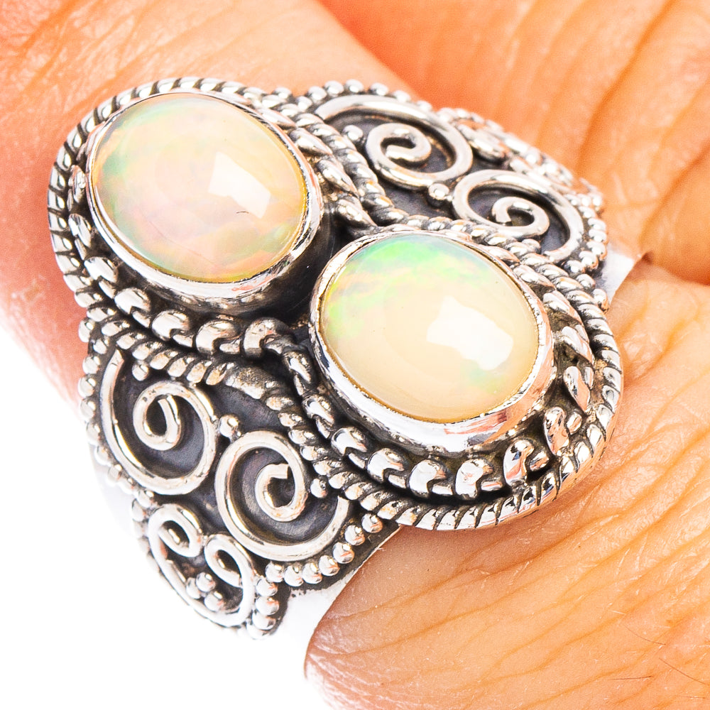 Rare Ethiopian Opal Ring Size 7.5 (925 Sterling Silver) R6732