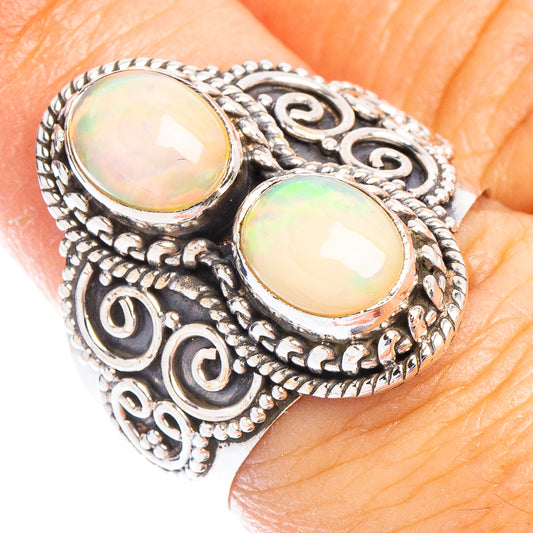 Rare Ethiopian Opal Ring Size 7.5 (925 Sterling Silver) R6732
