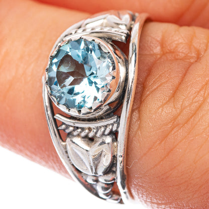 Blue Topaz Dainty Ring Size 6.75 (925 Sterling Silver) R145246