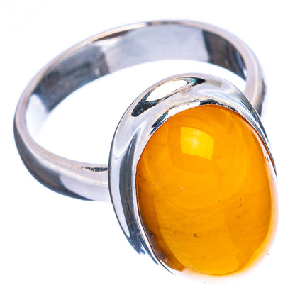 Rare Bone Amber Ring Size 5 (925 Sterling Silver) R5031