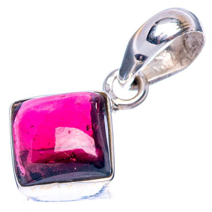 Garnet Dainty Pendant 3/4" (925 Sterling Silver) P43530