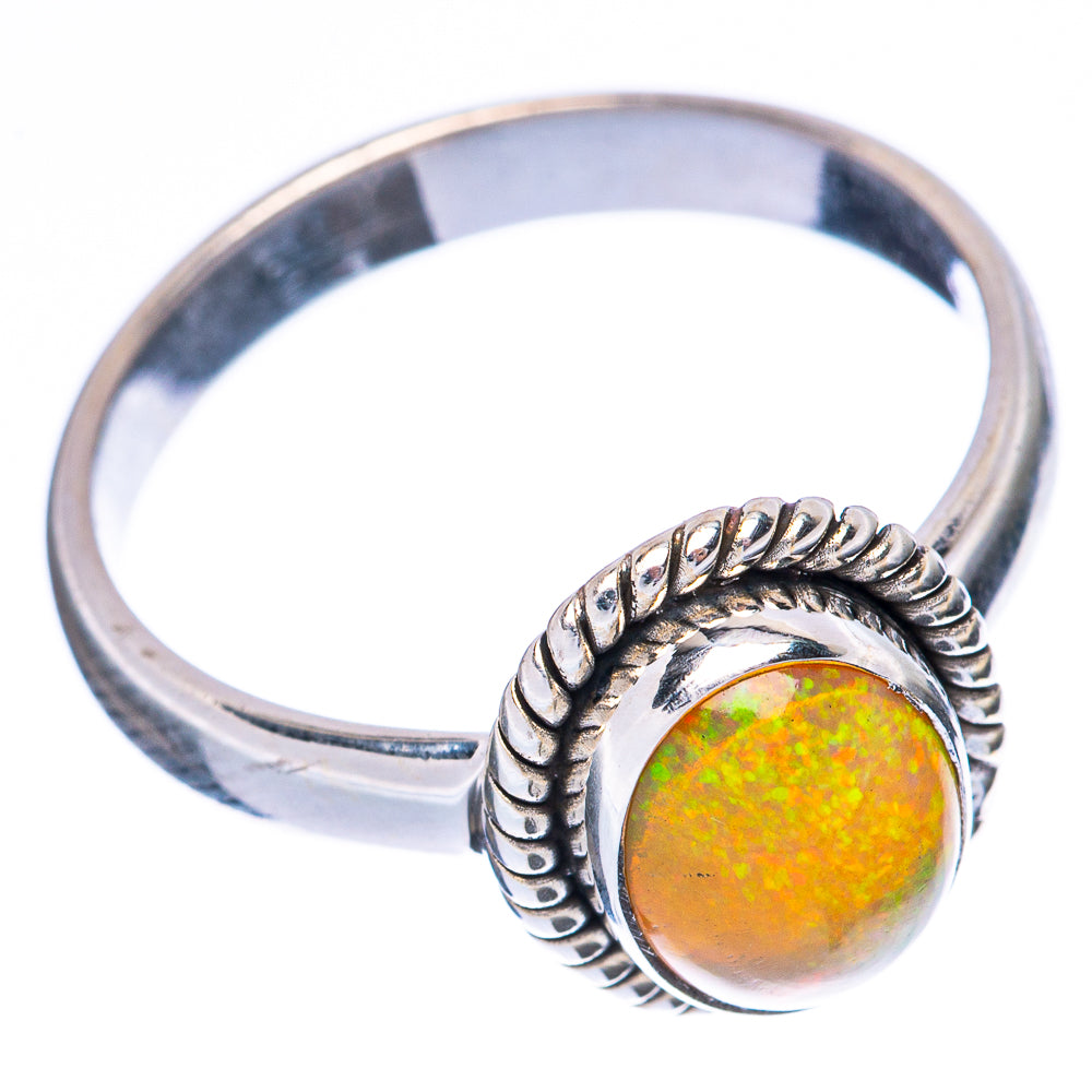Rare Ethiopian Opal Ring Size 7.25 (925 Sterling Silver) R1916