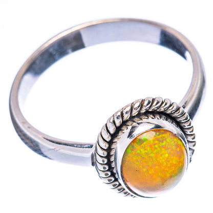 Rare Ethiopian Opal Ring Size 7.25 (925 Sterling Silver) R1916