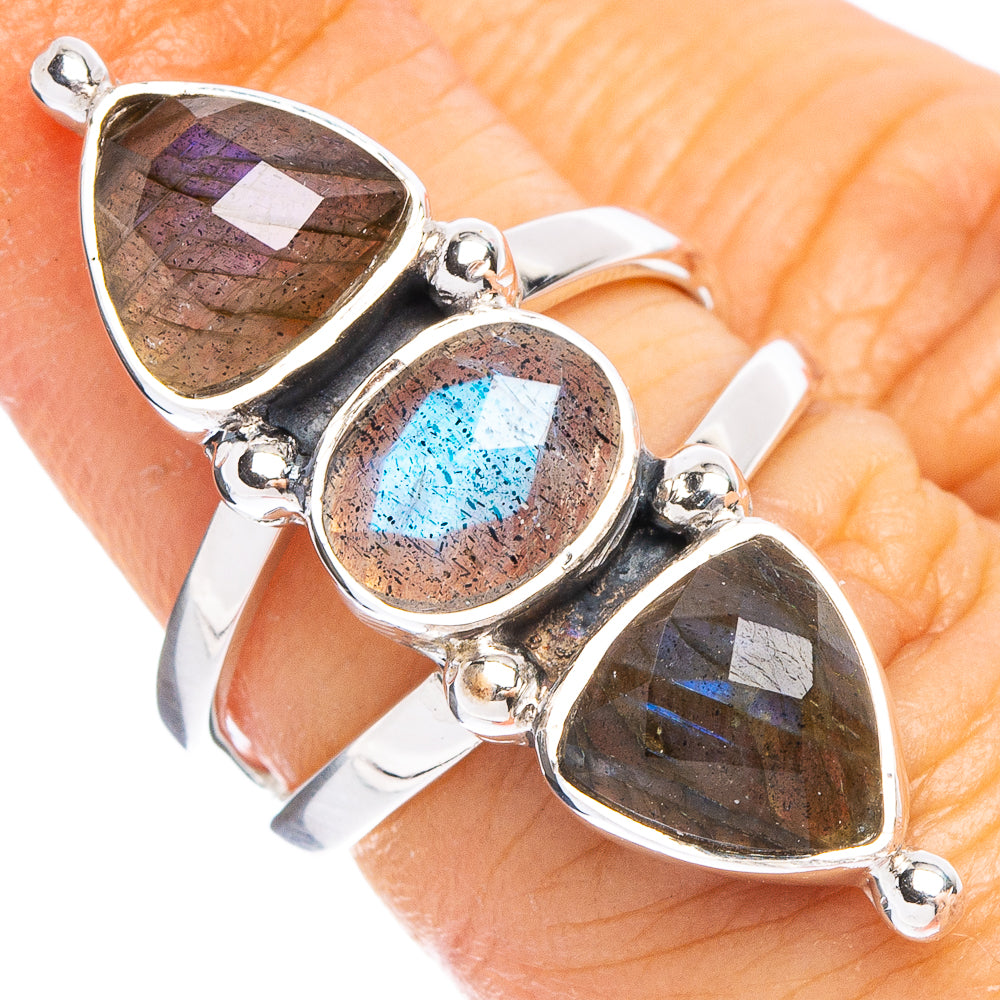 Labradorite 925 Sterling Silver Premium Ring Size 6 (925 Sterling Silver) R6479