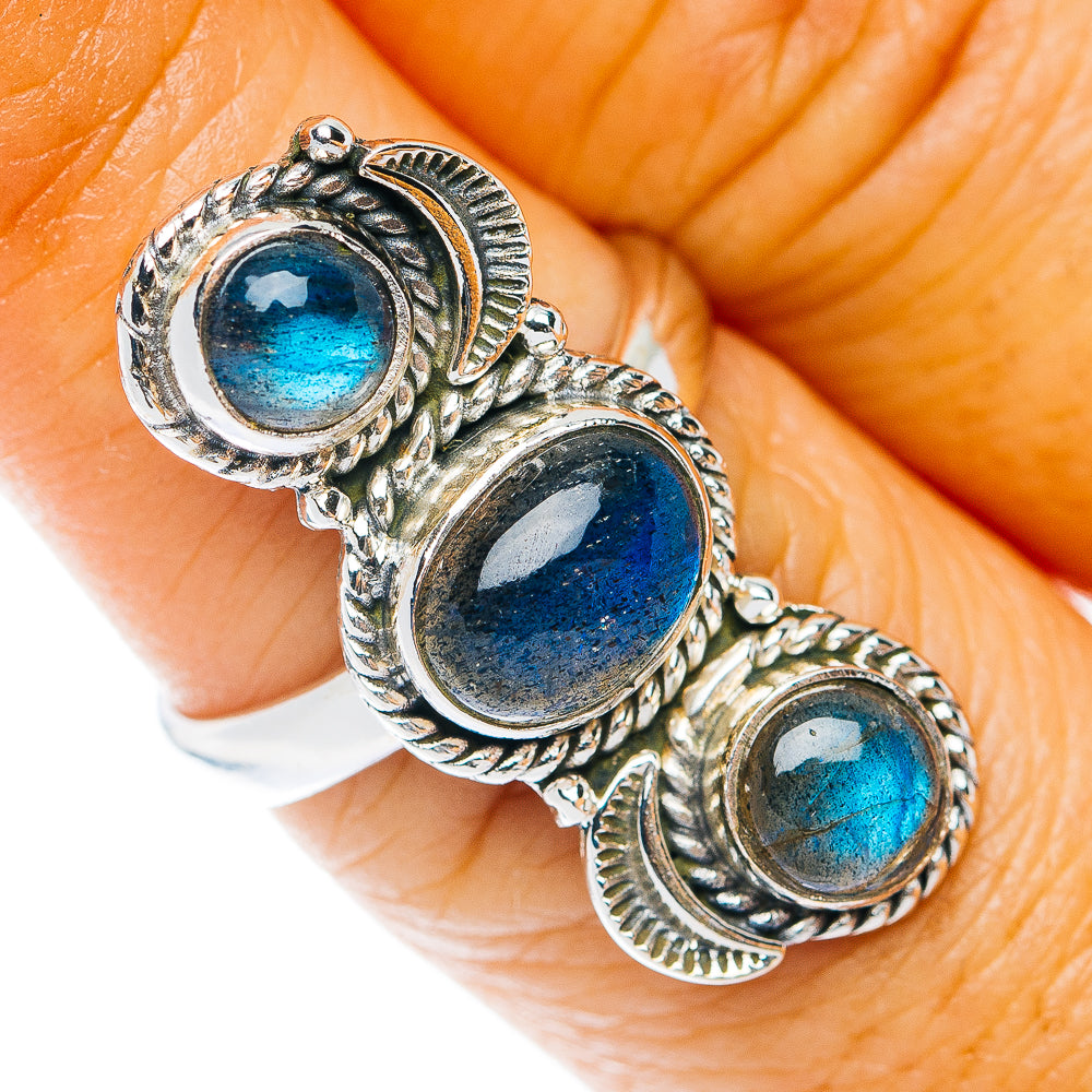 Labradorite Ring Size 6.75 (.925 Sterling Silver)