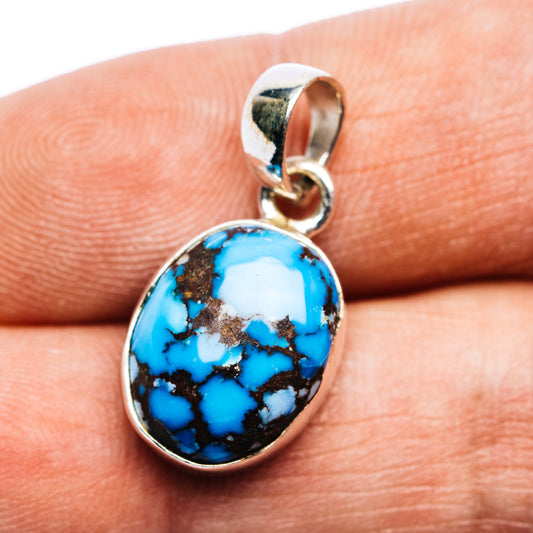 Golden Hills Turquoise Pendant 1" (.925 Sterling Silver)