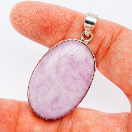 Premium Kunzite Pendant 1 3/4" (.925 Sterling Silver)