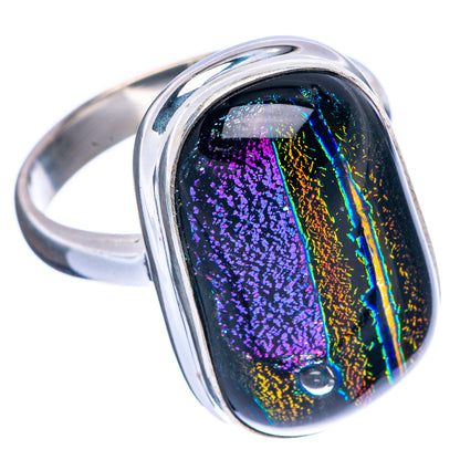 Dichroic Glass Ring Size 7.5 (925 Sterling Silver) R146230