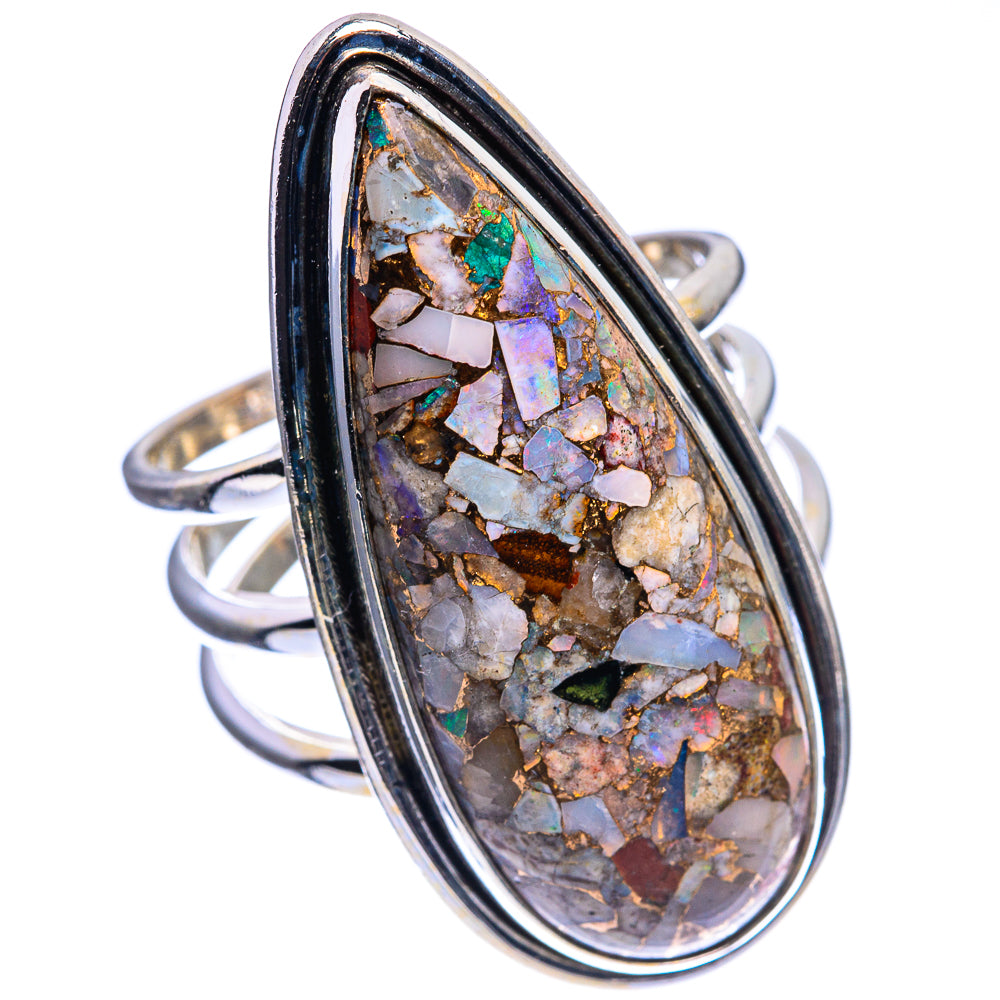 Large Brecciated Ethiopian Opal Ring Size 9.5 (925 Sterling Silver) R142500