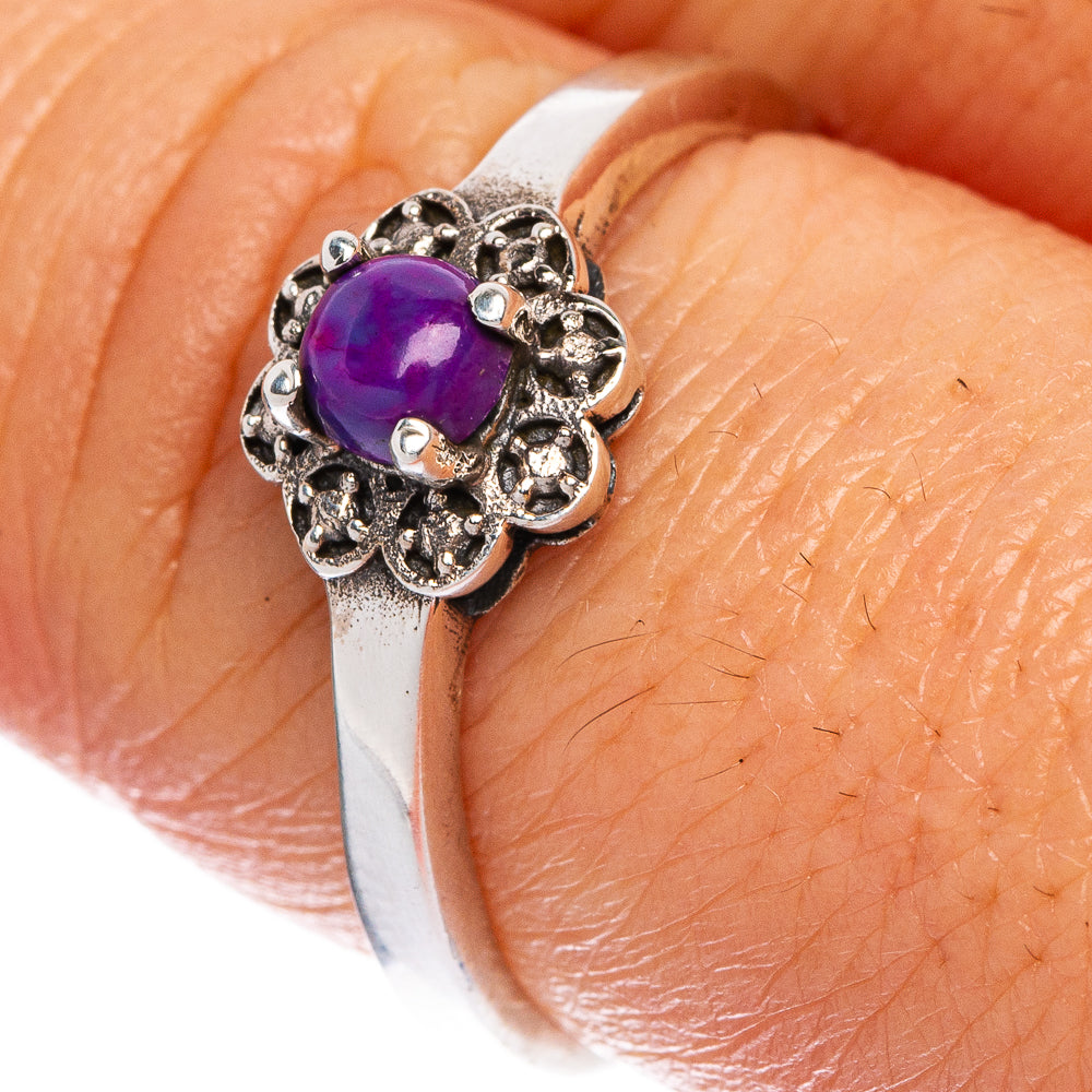 Faceted Amethyst Dainty Ring Size 8 (925 Sterling Silver) R1095
