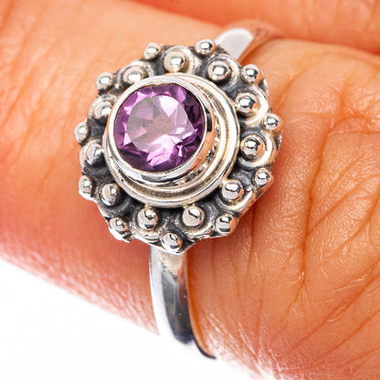 Faceted Amethyst Dainty Ring Size 5.75 (925 Sterling Silver) R145038