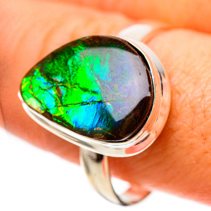 Canadian Ammolite Ring Size 10.75 (925 Sterling Silver) RING139815