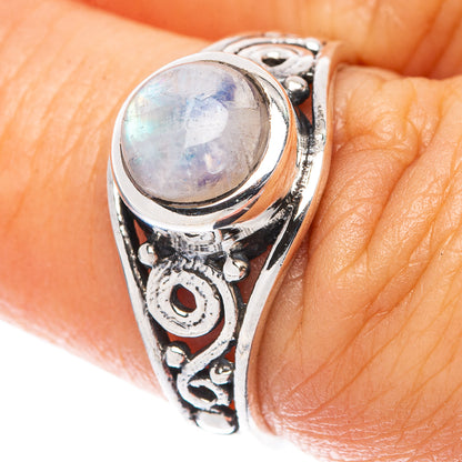 Rainbow Moonstone 925 Sterling Silver Ring Size 6.75 (925 Sterling Silver) R5374