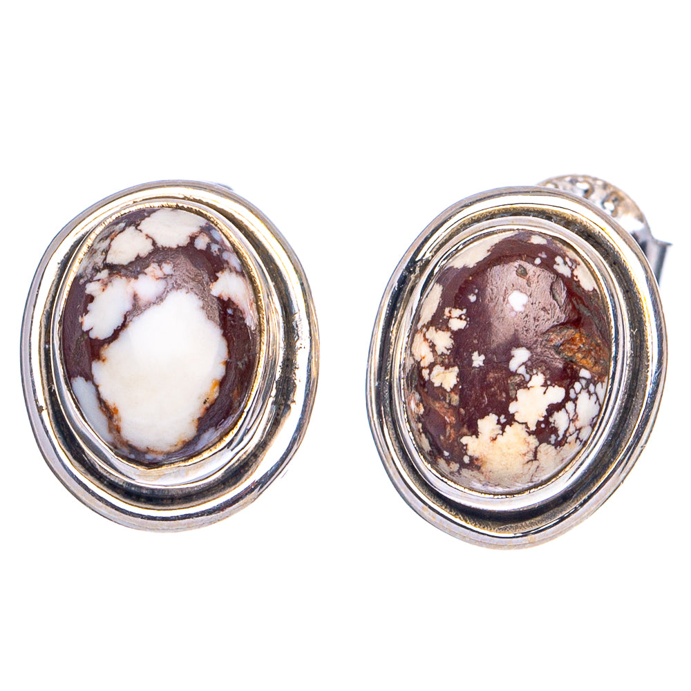 Wild Horse Jasper Earrings 1/2" (.925 Sterling Silver)