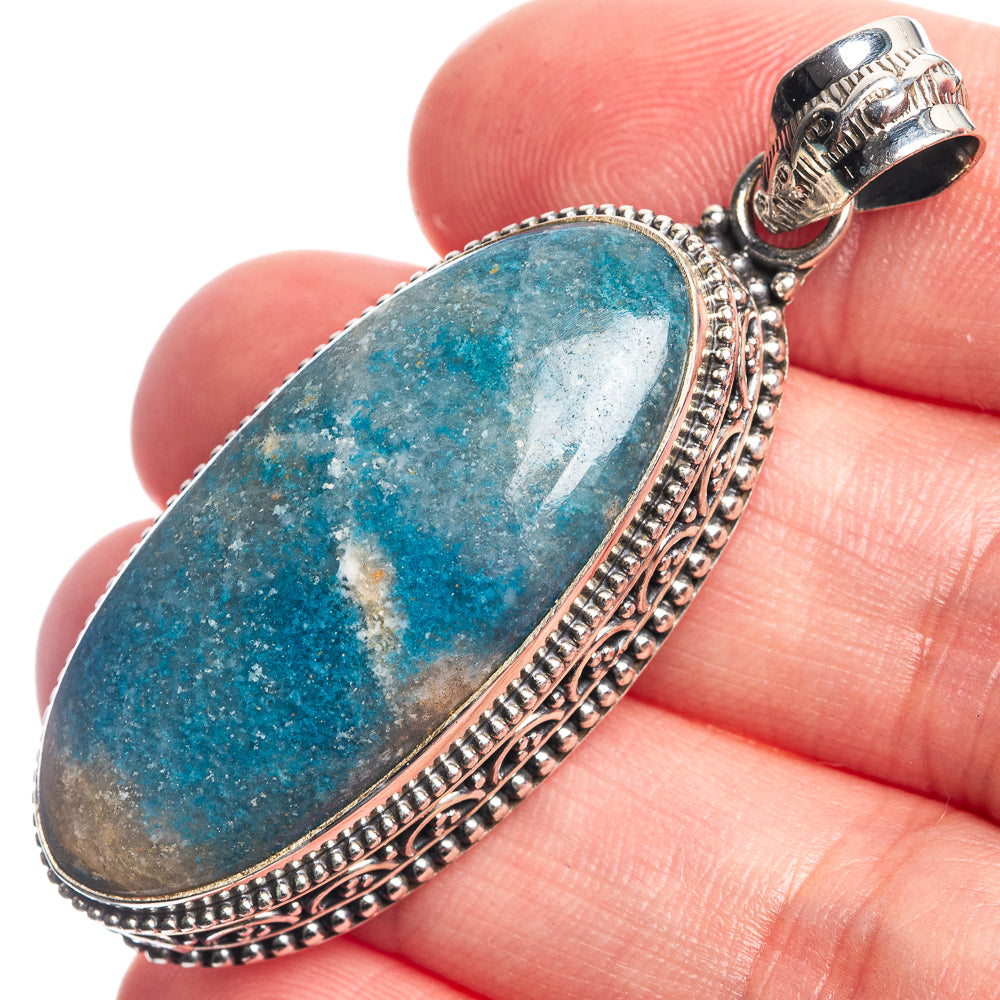 Trollite In Quartz 925 Sterling Silver Pendant 2 1/8"