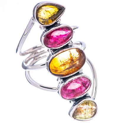 Signature Natural Tourmaline Ring Size 6.5 (925 Sterling Silver) R1801