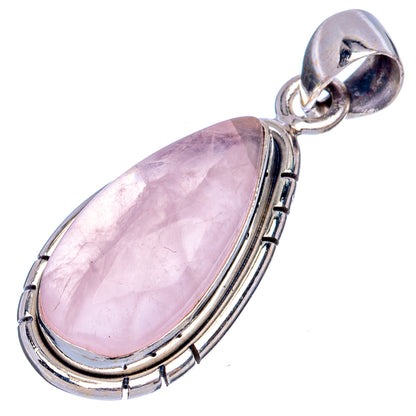 Rose Quartz Pendant 1 3/8" (925 Sterling Silver) P43499