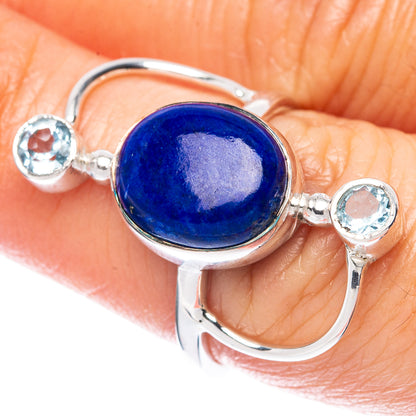 Premium Lapis Lazuli, Blue Topaz 925 Sterling Silver Ring Size 7 (925 Sterling Silver) R2720