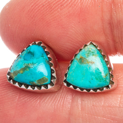 Chrysocolla Earrings 3/8" (925 Sterling Silver) E433524