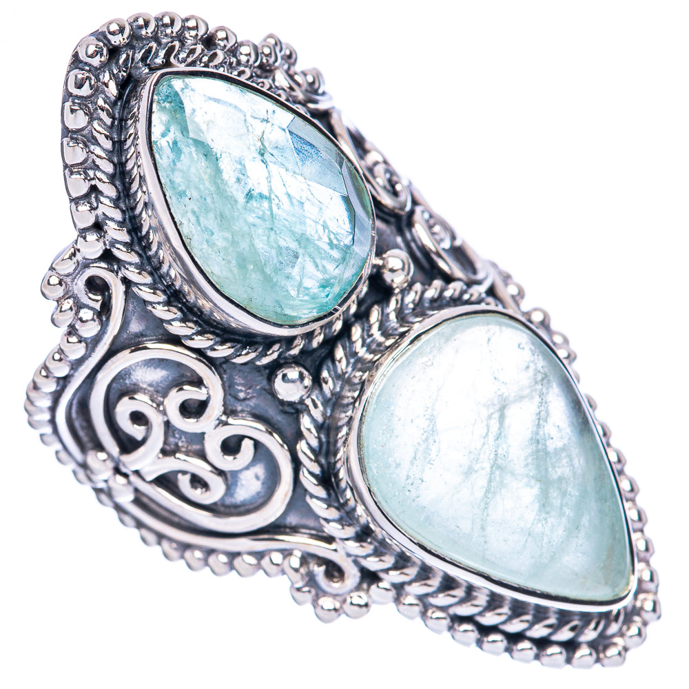 Signature Natural Aquamarine Ring Size 8.75 (925 Sterling Silver) R3530